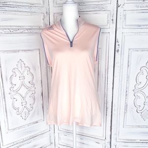 Adidas Women’s Gradient Zip Sleeveless Polo Shirt